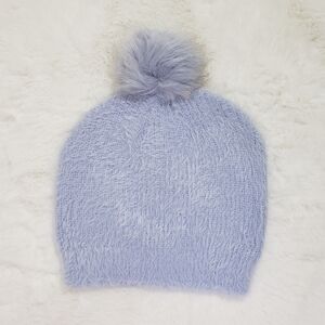 PJ Salvage Hat Beanie Blue Mist Feather Knit Pom Beanie Cottagecore Gift Outdoor